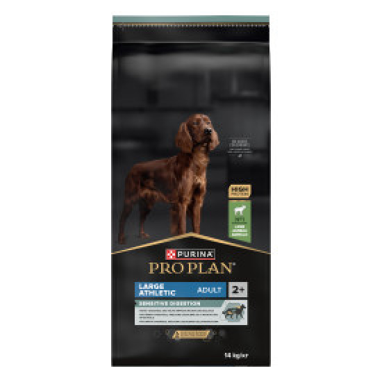 Purina Pro Plan Large Athletic Adult Sensitive – Hrană Uscată pentru Câini Adulți de Talie Mare cu Miel – 14 kg
